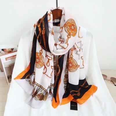 China 2021 Cotton Canvas Scarf Printing New Female Multifunctional Muslim Shawl Viscous Polyester for sale