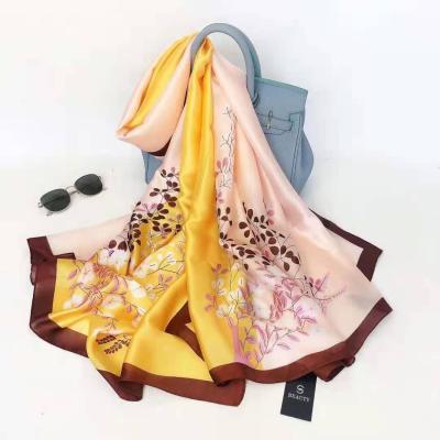 China 2021 New Style Silk Chiffon Ladies Fashion Luxury Digital Printing Muslim Chiffon Scarf Shawl for sale