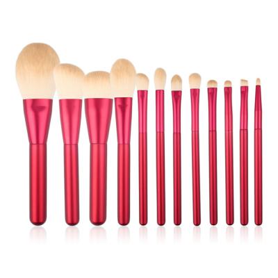 China Angular Blush Chinese Manufacturer Makeup Brushes 12PCs Brushes Brushless Makeup Set Private Label Brush Set for sale