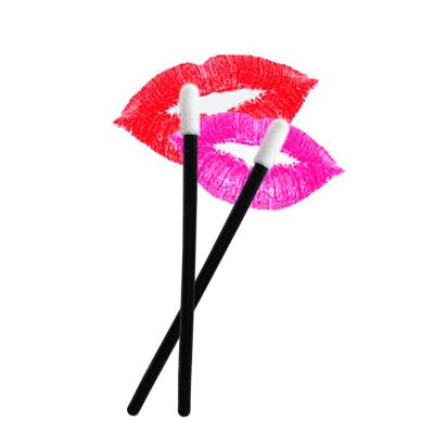 China Cheap price 50 pcs wands lip gloss applicator disposable lip brush free sample smudge brush mini/package microfiber brush makeup lipsticks for sale