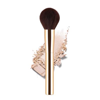 China Angular Blush 2021 Hot Selling Luxury Makeup Brush Free Sample Golden Single Powder Make Up Brushes Custom Logo Blusher Cosmetic Brush for sale