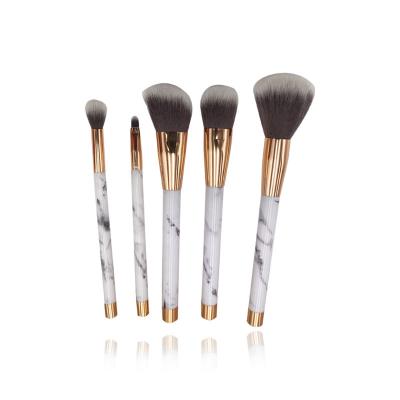 China Angular Blush In Marble 5pcs Running Makeup Brushes Fast Shipping Makeup Brushes Refillable Geometric Makeup Brushes for sale