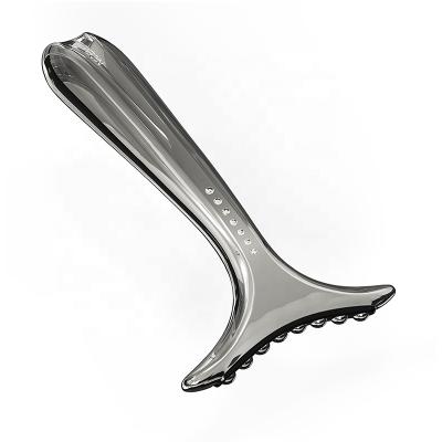 China Handheld Neck Calming & Shaping Massager Zinc Alloy Handle with Diamond Flexible Roller Neck 