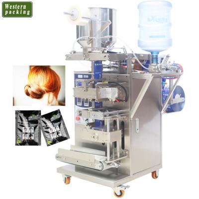 China Double Sachet Shampoo Hair Dye Shampoo Chemical / Black Hair Material Packaging Machine Shampoo Packing Machine for sale