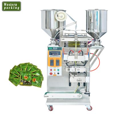 China Beverage hair color shampoo packing machine, hair dye shampoo sachets packing machine, black color hair dye for sale