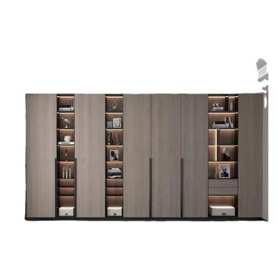 China Modern Wooden Modern Designs Display Cabinet Custom Book Cases Bookcase For Living Room for sale