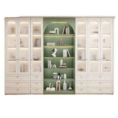 China Modern Cupboard Tall Bookcase With Drawers Bookshelves With Manufacture Price for sale