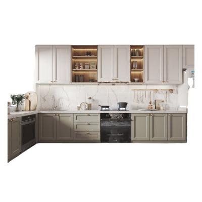 China Solid Wood Professional Kitchen Cupboards Furniture Solid Wood Cabinet Sets Design for sale