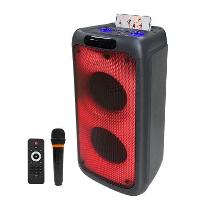 China Mini Home Theater Audio Wireless Microphone Musicbox Tws Trolley Stage DJ Karaoke Dance Music Party Outdoor Active Portable Speaker for sale