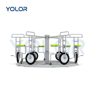 China For 3-12 Years+ Popular Small Playground Kindergarten Toys For Children Is Unpowered Rotary Six-Seat Pedal Bicycle Carousel for sale