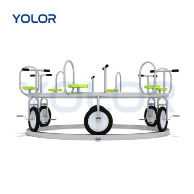 China 3-12 Years+ Children's Pedal Games Mini Carousel Outside Unpowered Toy Children's Bikes Outdoor Playground Equipment For Sale for sale