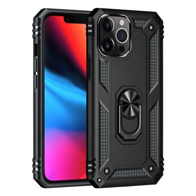 China Best Selling Shockproof 2 in 1 TPU PC Armor with Modern Awesome Ring Holder Kickstand Cell Phone Back Cover Case for iphone 13 pro max for sale