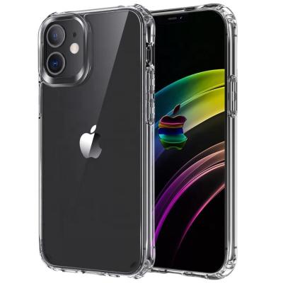 China New Shockproof Anti-yellow Shockproof Mobile Phone Back Cover Case Crystal Clear Hard Acrylic Plastic Luxury Crystal Clear TPU For iphone 12 for sale