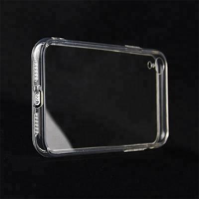 China Transparent Acrylic Back Belt Clear Dust Plug Belt PC TPU Phone Case For iPhone XR for sale