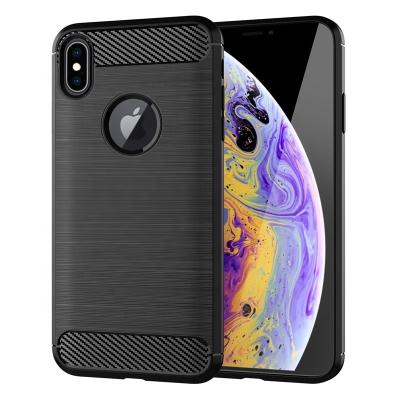 China Protect Wholesale Scratch Brushed Carbon Fiber Protective Case For iPhone X/XR/XS Max for sale