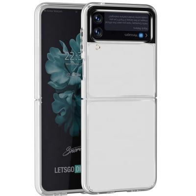 China New Arrival Luxury Shockproof 2 in 1 Fashion PC TPU Mobile Phone Shockproof Clear Transparent Back Cover Case For Samsung Galaxy Z Flip 3 for sale