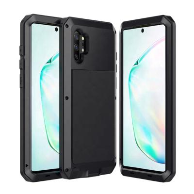 China Shockproof Aluminum Military Grade Strong Shockproof Protective Armor Metal Phone Back Cover Smart Case For Samsung Galaxy Note 10 pro for sale