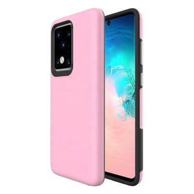 China 2 in 1 Pink Shockproof Mobile Phone Ladies Girls Handset New Fancy Stylish PC 2in1 Handset TPU Back Covers Case For Samsung Galaxy S20 Ultra for sale