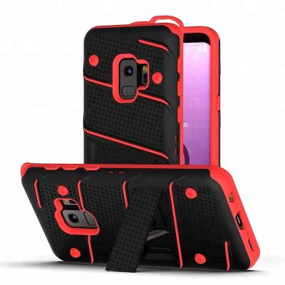 China Luxury Armor Warrior Defender Shockproof 2 in 1 Hybrid Sliding Cover Stand PC TPU Mobile Case For Sansung Galaxy S9 for sale