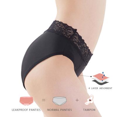 China Lynmiss Bragas De Alta Underwear Womens Sexy Calidad Menstrual Period Functional Panties 4 Layers Antibacterial Reusable Leak Proof for sale