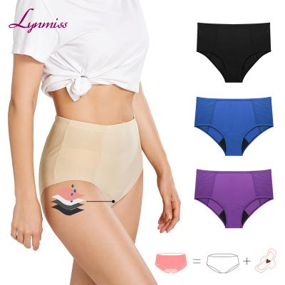 China LYNMISS Antibacterial Women's Menstrual Period Panties Cotton Leak Proof Underwear For Adults Menstrual Panties for sale