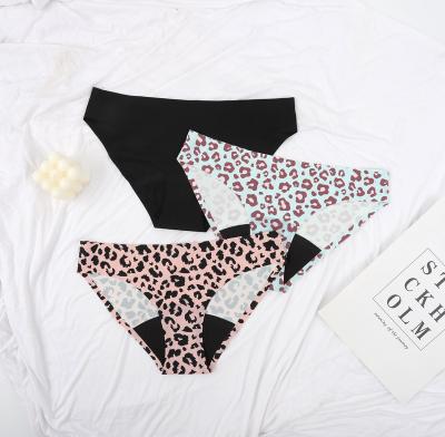 China LYNMISS Antibacterial Leopard Print Menstrual Underwear Women US EU EU Daily Style Seamless Period Panties for sale