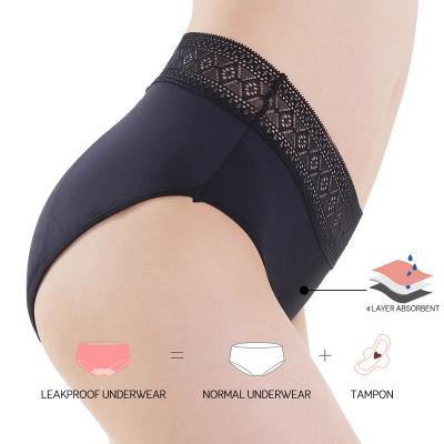 China Lynmiss 4 Layer Incontinence Menstrual Period Sanitary Panties Antibacterial Reusable Mature Hot Ladies Underwear Lovely for sale