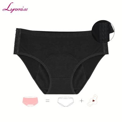 China LYNMISS Antibacterial Side Ties Design Detachable Period Underwear Panties For Woman 4 Layers Leak Proof Teens Menstrual Panties for sale