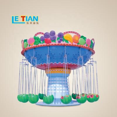 China FRP+steel China amusement park rides factory outdoor playground kids swing fruit flying chair for sale for sale