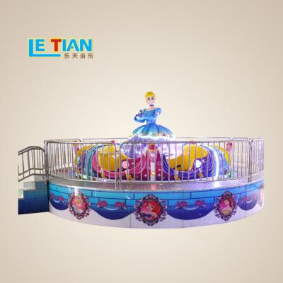 China FRP+steel Princess Merry Go Around Kids Spinning And Lifting Towers For Sale for sale