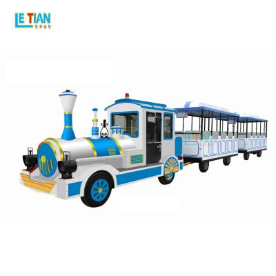 China China Supplier Amusement Park Fiberglass Trackless Road Train Tourist Family Games Guided Train for sale