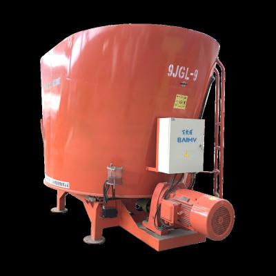 China Farms TMR Farm Feeder Mixer Total mixed ration preparation machine  stationary type Pragmatic 9JQL-9 BAIMVO BAIMUWANG for sale