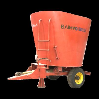 China Farms 9JQL-5.0 Agriculture Machinery TMR Farm Feeder Mixer Total mixed ration preparation machine  traction type BAIMVO BAIMUWANG for sale