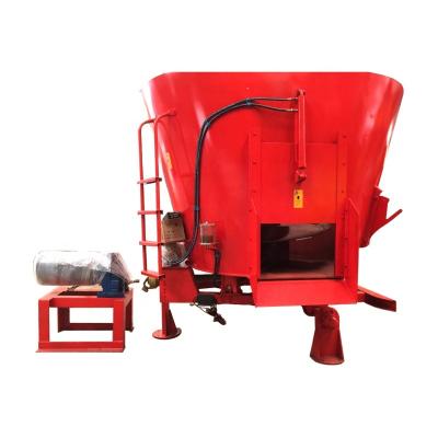 China Farms Factory direct  9TMRL-7 Automatic weighing TMR cattle feed mixer wagon Dairy Cattle Feed Mixer stationary type BAIMVO BAIMUWANG for sale