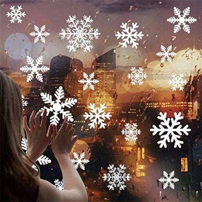 China Decorative Christmas Navidad Window Stickers Snowflake Wall Decals Sticker Merry Christmas DIY Wall Stickers Ornaments New Year Home Window for sale