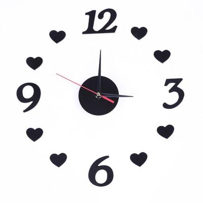 China HOMETREE Radio Creative Love Clock Decorative Clock DIY Shape 3D Wall Stickers Photo Wall Home Decoration Wall Stickers H272 for sale