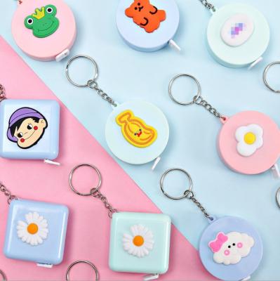 China Cute PVC Cartoon Mini Tape Measure Multifunctional Tape Portable Cute Clothing Ruler H710 for sale