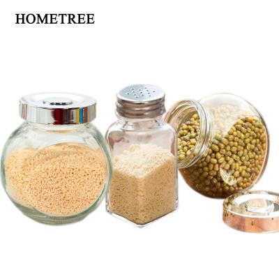 China Viable Revolving Seasoning Seasoning Seasoning Spray Spice Salt Pepper Bottle Glass Jar Stainless Steel Seasoning Spray Kitchen Supplies H501 for sale