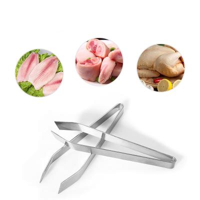 China Viable Steel Fish Bone Clip Hair Clip Plucking Feather Clip Pick Fishbone Aid Cooking Kitchen Accessories H495 for sale