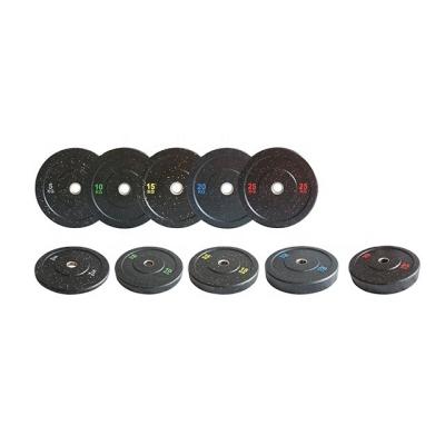 China Gym Standard Cast Iron Barbell Calibrated Color Flecks Hi-temp Crumb Bumper Weight Plate for sale