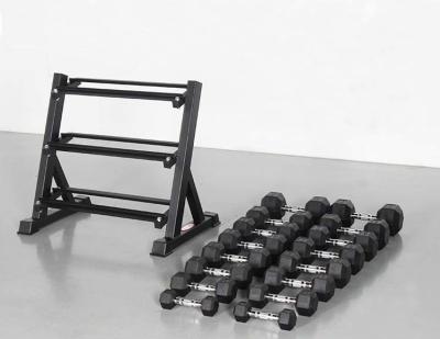 China Fitness Equipment 3 tier Custom logo Gym exercise Dumbbell Rack for sale