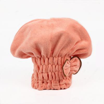 China Low Price Towel Wrap Hair Towel Hat Polyester Head Girls Kids Velvet Cap Coral Soft Absorbent Viable Dry Hair Quick Dry for sale