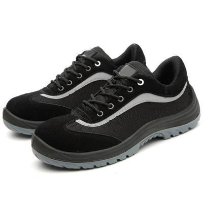 China High Quality Anti-Static Steel-Toed Shoes Lightweight Anti-Puncture Non-Slip Black Safety Shoes for sale