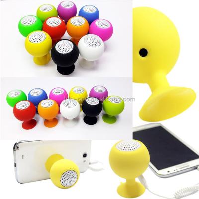 China Mini Portable Mini Speaker Mushroom Mini Speaker Amplifier Suction Cup USB Mobile Speaker for sale