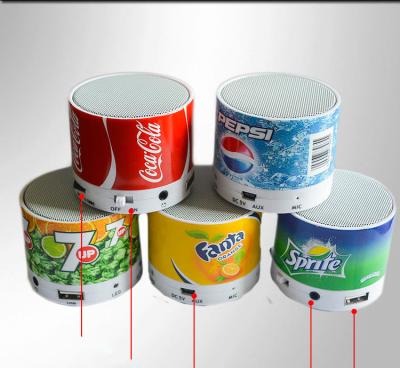 China Mini Best Promotion Gift Beer Shaped Portable Multimedia Mp3 Coke Soda Mini Tin Can Speaker for sale