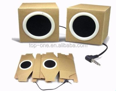 China Mini New Full Custom Design Logo Printing Foldable Cardboard Mini Speaker For Promotion Gift for sale