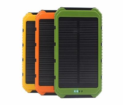 China Waterproof Solar Power Bank Charger 8000mAh Portable Solar Power Bank For Smartphone for sale