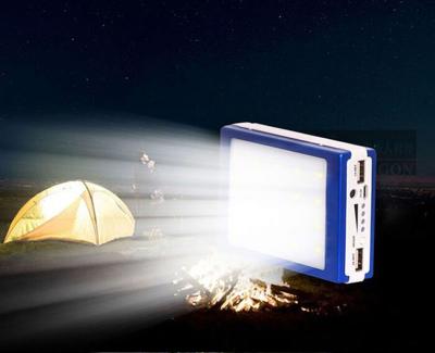 China Solar Power Bank 2022 New LED Camping Lantern Light Lighting 50000MAH Solar Power Bank Solar Mobile Charger for sale