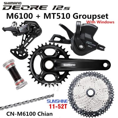 China SHIMANO DEORE ALLOY Mountain Bike M6100 Groupset 34T Crankset Groupset 1x12-Speed ​​10-51T crankset M6100 Groupset + 11-51T MT510 for sale