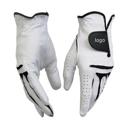 China Wholesale Custom Cabretta Golf Gloves Slim Breathable Leather Golf Gloves Manufacturer for sale